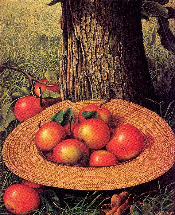 Prentice, Levi Wells Apples, Hat, and Tree France oil painting art